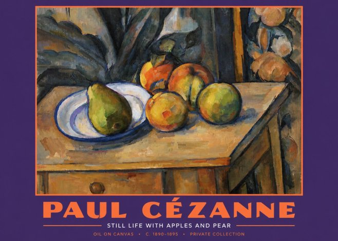 Paul Cézanne Still Life with Apples and Pear No2 - Poszter
