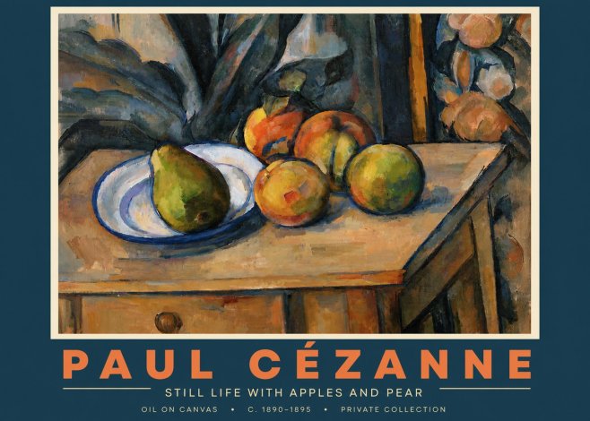 Paul Cézanne Still Life with Apples and Pear No4 - Poszter