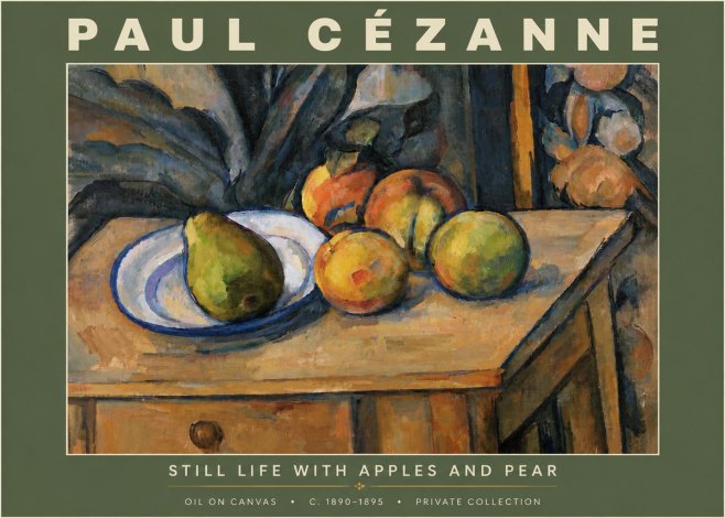 Paul Cézanne Still Life with Apples and Pear No6 - Poszter