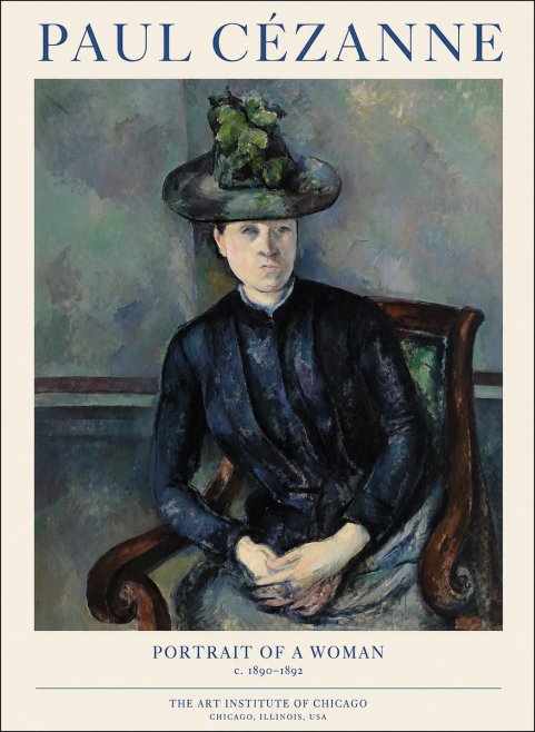 Paul Cézanne Portrait of a Woman II No1 - Poszter