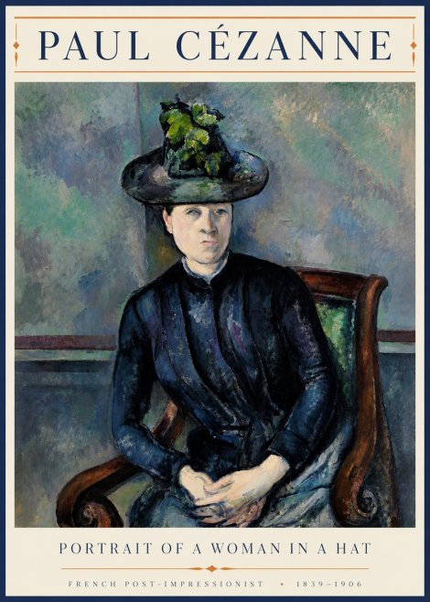 Paul Cézanne Portrait of a Woman II No4 - Poszter