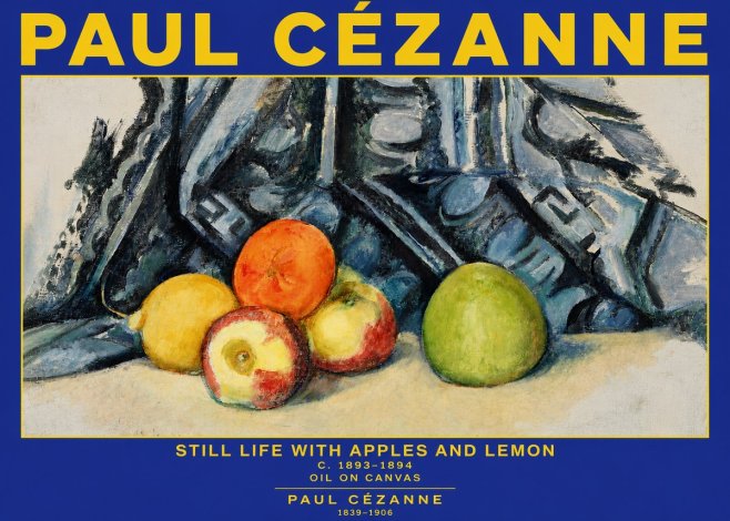 Paul Cézanne Still Life with Apples and Lemon No3 - Poszter