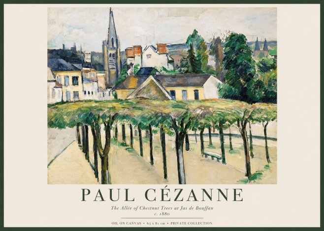 Paul Cézanne The Allée of Chestnut Trees at Jas De Bouffan No1 - Poszter