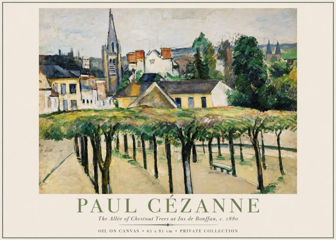 Paul Cézanne The Allée of Chestnut Trees at Jas De Bouffan No3 - Poszter