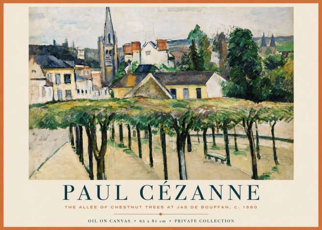 Paul Cézanne The Allée of Chestnut Trees at Jas De Bouffan No4 - Poszter