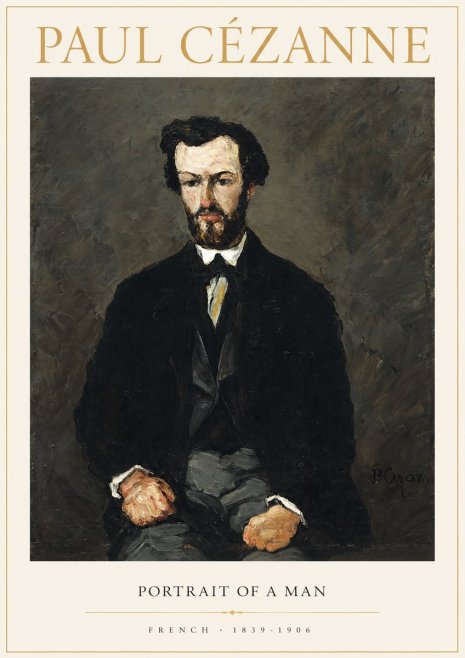 Paul Cézanne Portrait of a Man II No1 - Poszter