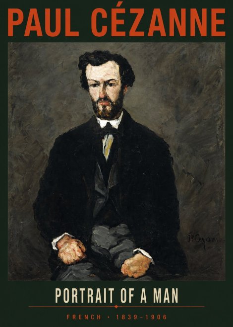 Paul Cézanne Portrait of a Man II No2 - Poszter
