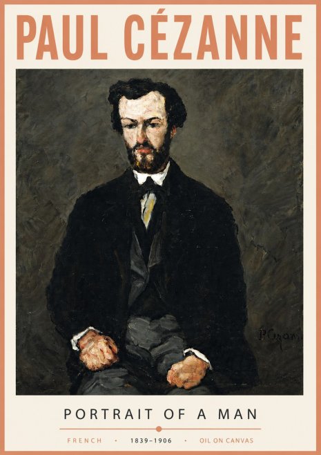 Paul Cézanne Portrait of a Man II No4 - Poszter
