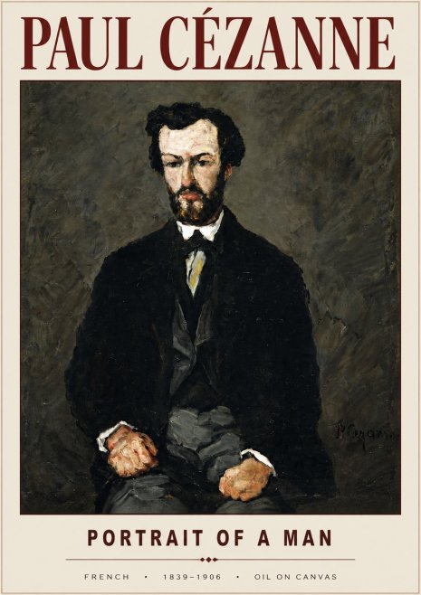 Paul Cézanne Portrait of a Man II No5 - Poszter