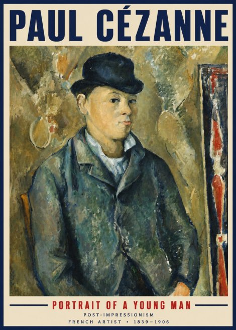 Paul Cézanne Portrait of a Young Man No3 - Poszter