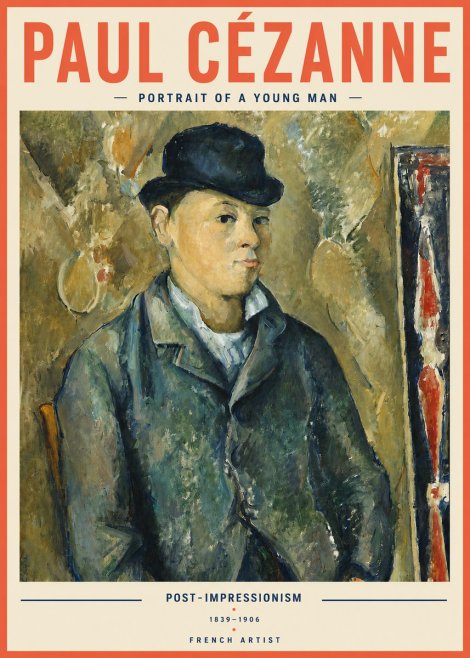 Paul Cézanne Portrait of a Young Man No4 - Poszter