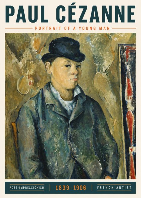 Paul Cézanne Portrait of a Young Man No5 - Poszter