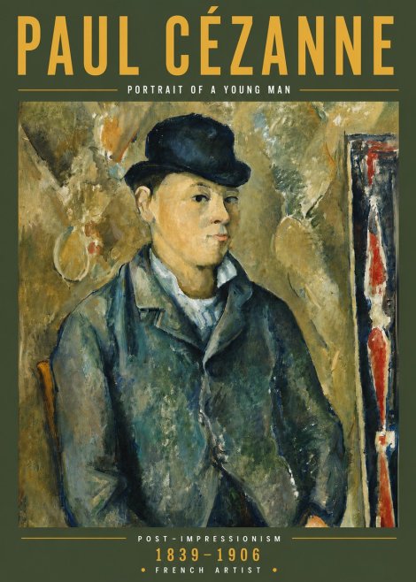 Paul Cézanne Portrait of a Young Man No6 - Poszter