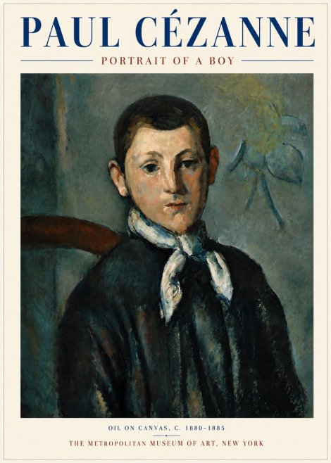 Paul Cézanne Portrait of a Boy No6 - Poszter