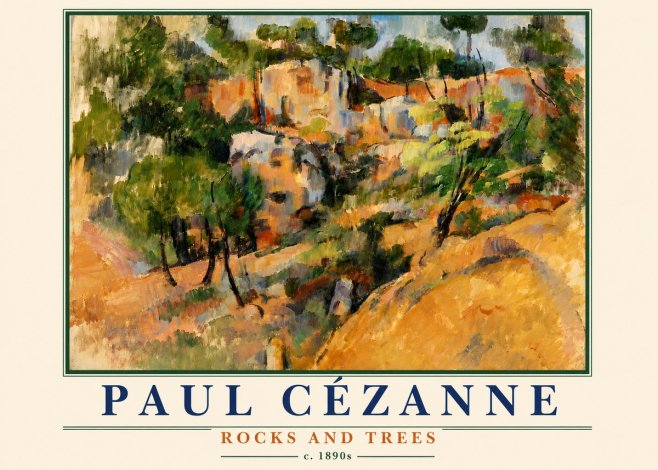 Paul Cézanne Rocks and Trees III No6 - Poszter