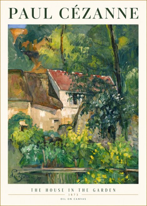 Paul Cézanne The House in the Garden No1 - Poszter