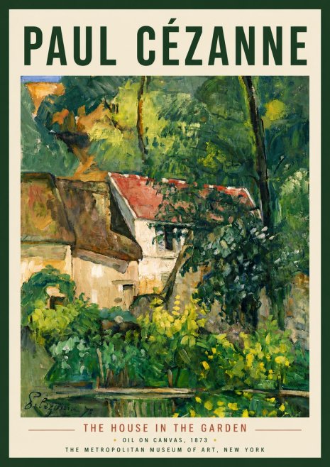 Paul Cézanne The House in the Garden No6 - Poszter