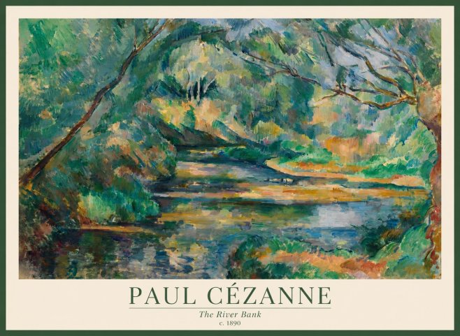Paul Cézanne The River Bank No1 - Poszter