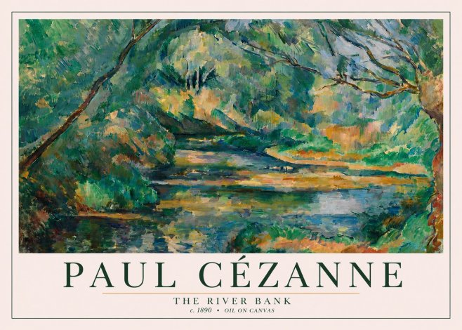 Paul Cézanne The River Bank No3 - Poszter