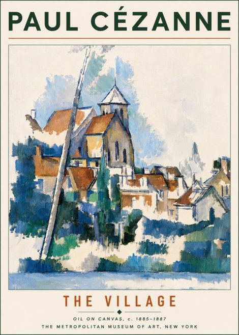 Paul Cézanne The Village II No5 - Poszter