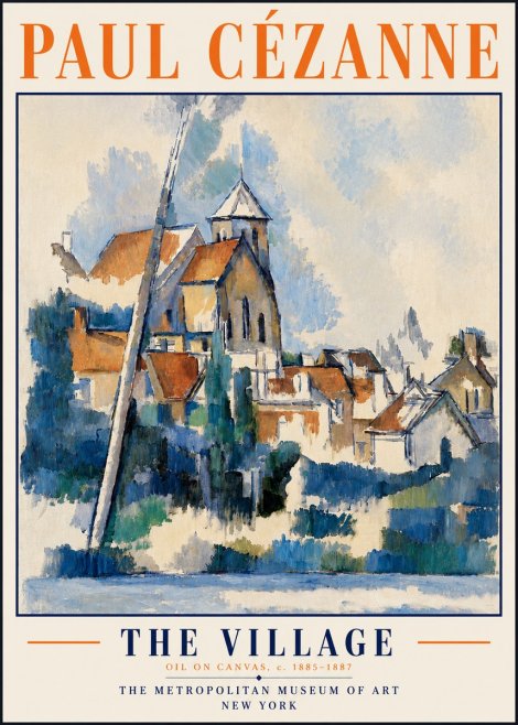 Paul Cézanne The Village II No6 - Poszter