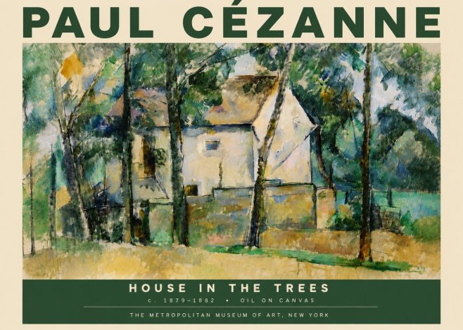 Paul Cézanne House in the Trees No4 - Poszter
