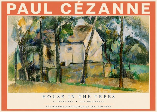 Paul Cézanne House in the Trees No5 - Poszter
