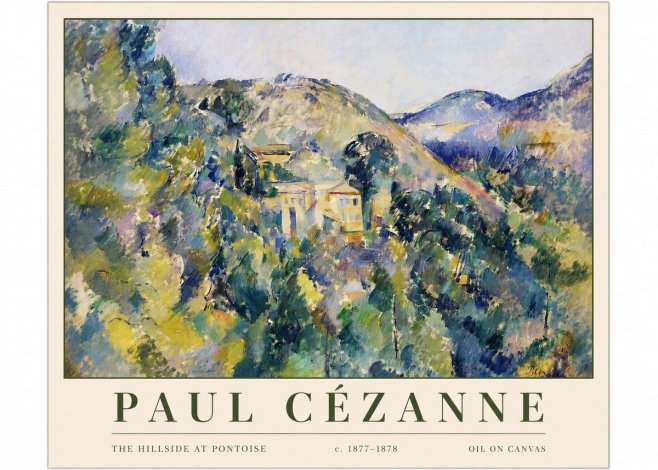 Paul Cézanne The Hillside at Pontoise No4 - Poszter