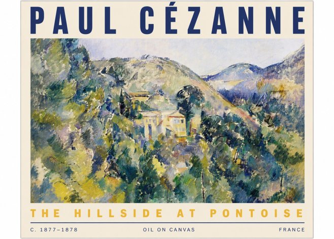 Paul Cézanne The Hillside at Pontoise No5 - Poszter