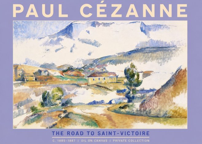 Paul Cézanne The Road to Saint-victoire No4 - Poszter