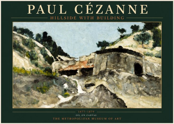Paul Cézanne Hillside with Building No3 - Poszter