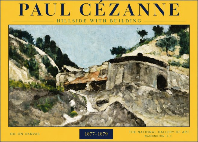 Paul Cézanne Hillside with Building No6 - Poszter