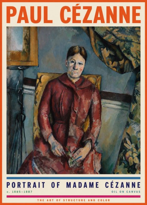 Paul Cézanne Portrait of Madame Cézanne II No2 - Poszter