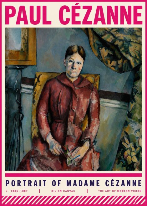 Paul Cézanne Portrait of Madame Cézanne II No4 - Poszter