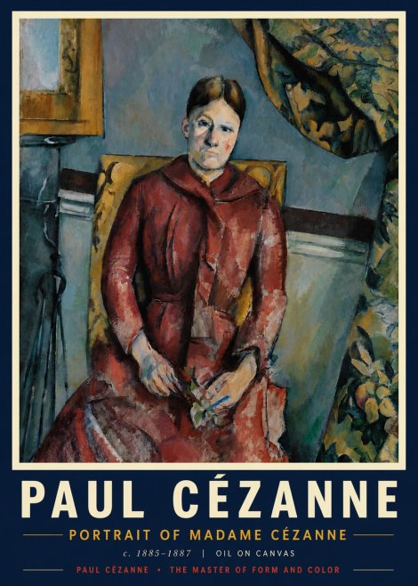 Paul Cézanne Portrait of Madame Cézanne II No5 - Poszter