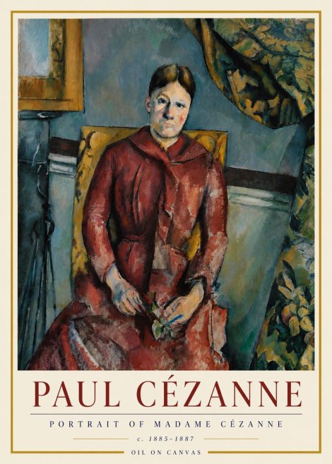 Paul Cézanne Portrait of Madame Cézanne II No6 - Poszter