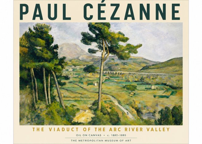 Paul Cézanne The Viaduct of the Arc River Valley No6 - Poszter