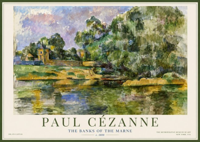 Paul Cézanne The Banks of the Marne No4 - Poszter