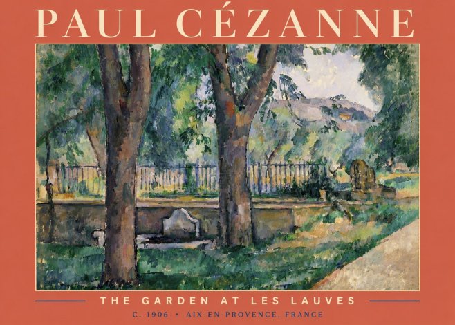 Paul Cézanne The Garden at Les Lauves No4 - Poszter