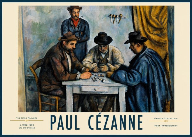 Paul Cézanne The Card Players II No3 - Poszter