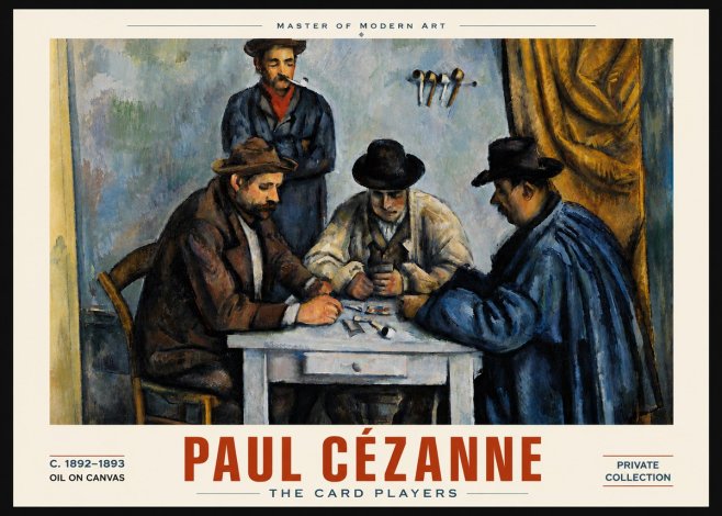 Paul Cézanne The Card Players II No5 - Poszter