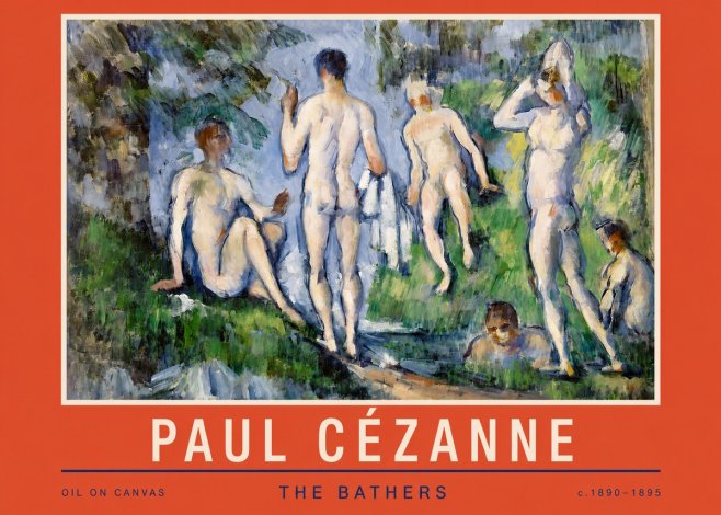 Paul Cézanne The Bathers No2 - Poszter