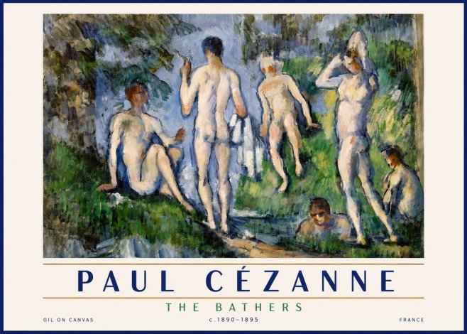 Paul Cézanne The Bathers No5 - Poszter