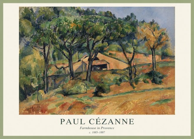 Paul Cézanne Farmhouse in Provence No1 - Poszter