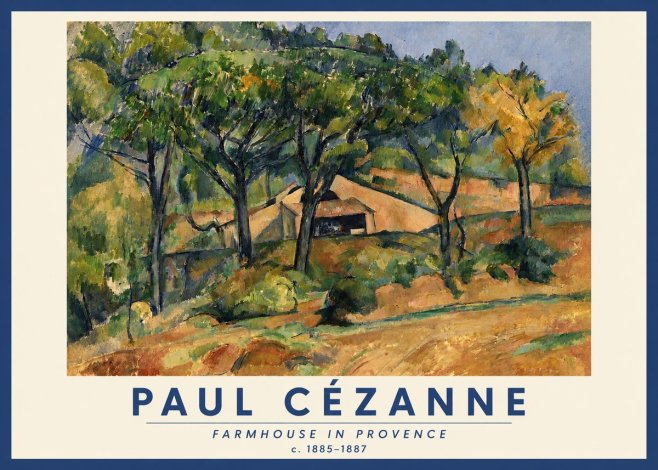 Paul Cézanne Farmhouse in Provence No2 - Poszter