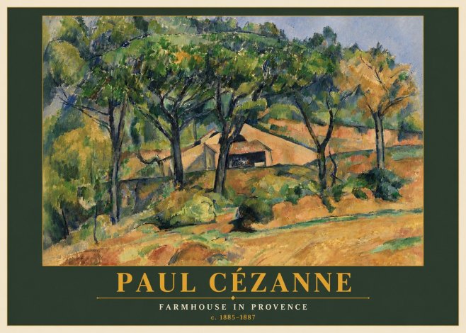 Paul Cézanne Farmhouse in Provence No3 - Poszter