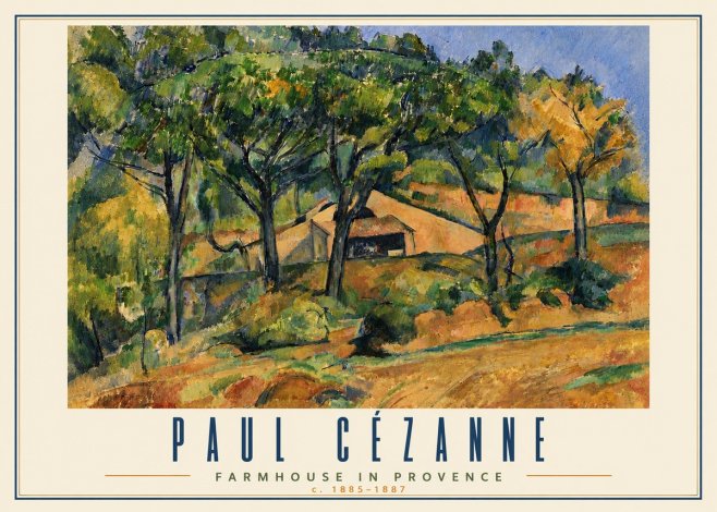 Paul Cézanne Farmhouse in Provence No4 - Poszter