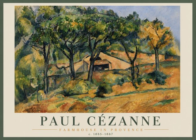 Paul Cézanne Farmhouse in Provence No6 - Poszter
