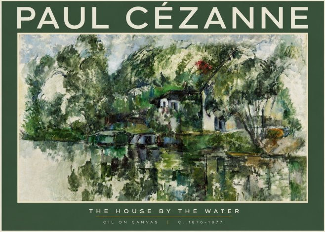Paul Cézanne The House by the Water No2 - Poszter