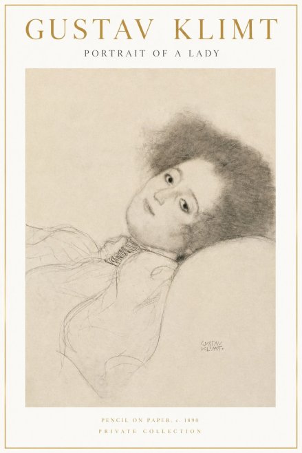 Klimt Portrait of a Lady No3 - Poszter